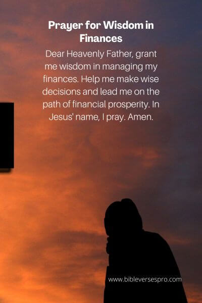 Prayer for Wisdom in Finances