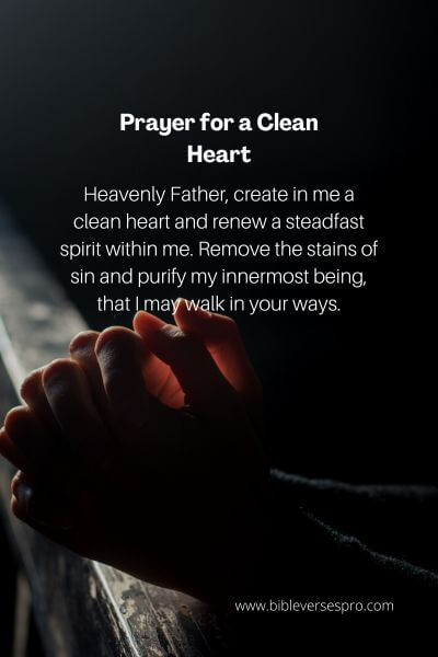 Prayer For A Clean Heart