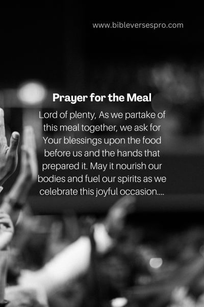 Prayer For The Meal