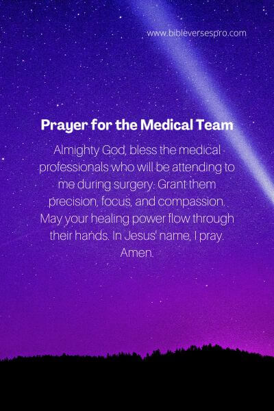 Prayer for the Medical Team