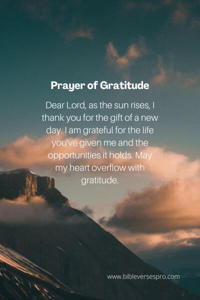 Prayer Of Gratitude