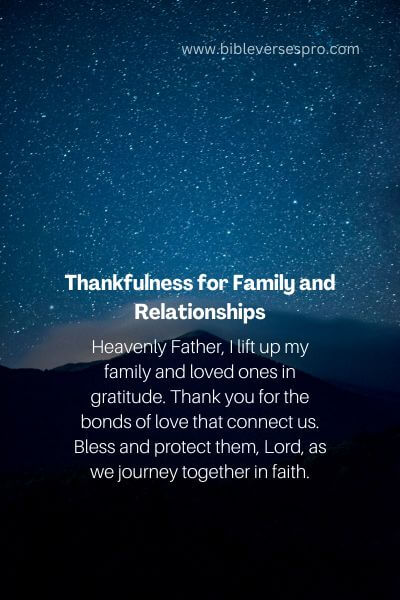 Thankfulness for Family and Relationships