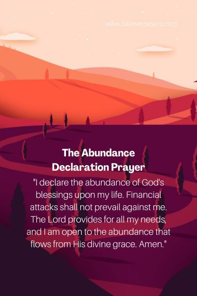 The Abundance Declaration Prayer