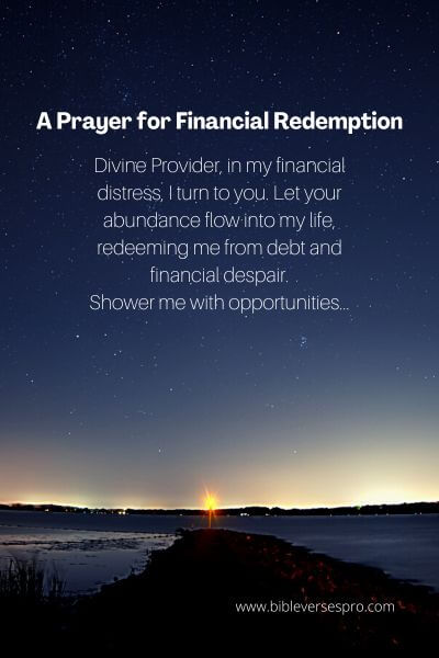 A Prayer For Financial Redemption