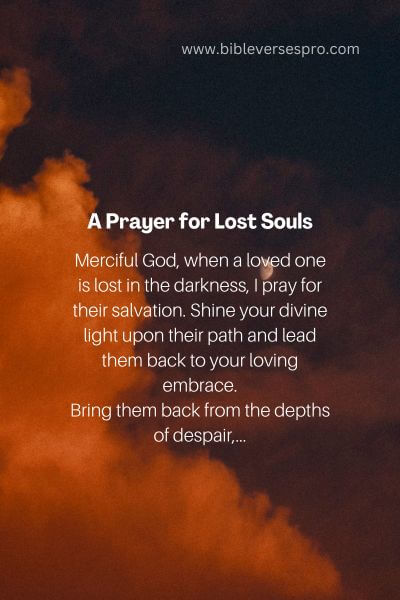 A Prayer for Lost Souls