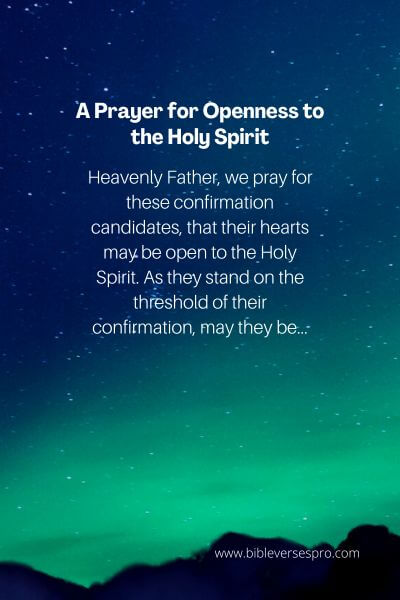 A Prayer For Openness To The Holy Spirit