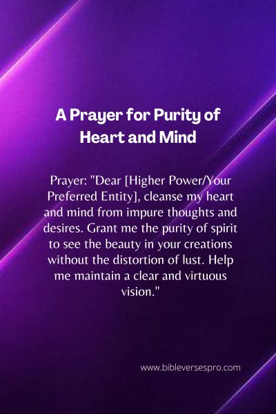 A Prayer for Purity of Heart and Mind
