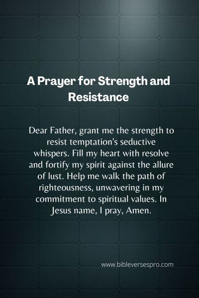 A Prayer For Strength And Resistance