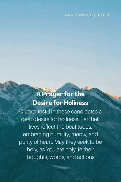 A Prayer For The Desire For Holiness