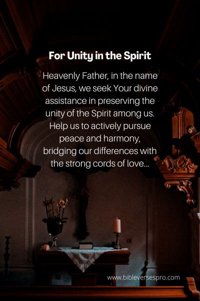 For Unity In The Spirit