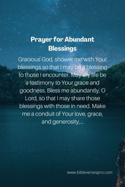 Prayer for Abundant Blessings
