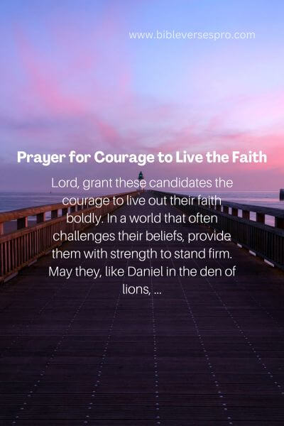 Prayer For Courage To Live The Faith