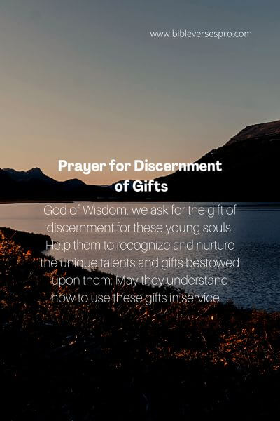 Prayer For Discernment Of Gifts