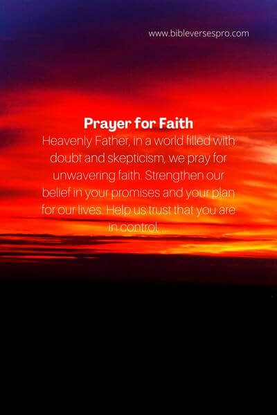 Prayer For Faith