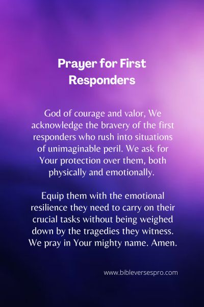 Prayer For First Responders