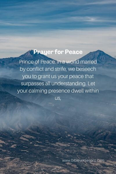 Prayer For Peace