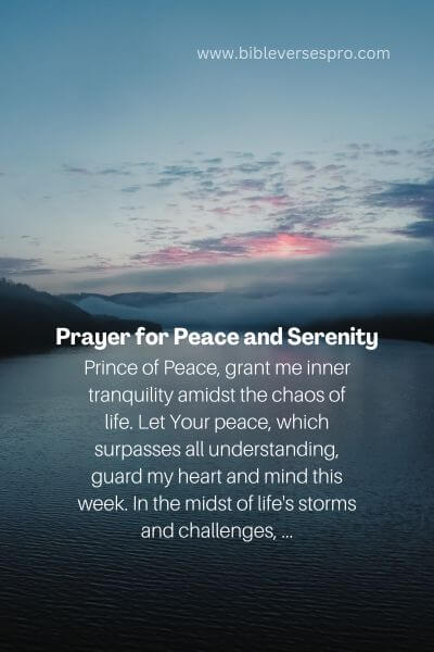 Prayer for Peace and Serenity