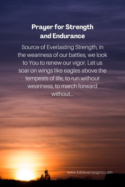 Prayer For Strength And Endurance