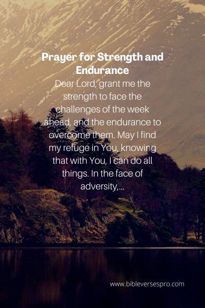Prayer For Strength And Endurance