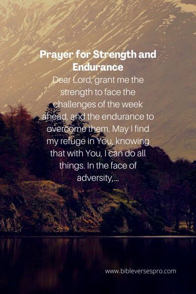 Prayer for Strength and Endurance