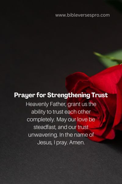 Prayer For Strengthening Trust