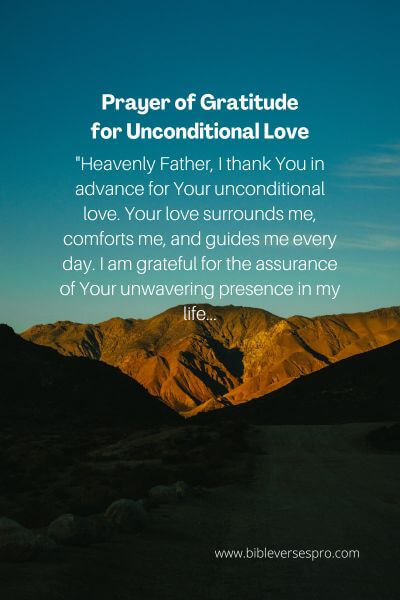 Prayer Of Gratitude For Unconditional Love