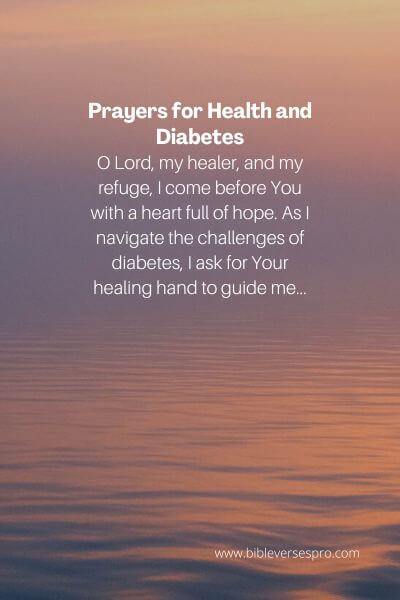 Prayers for Health and Diabetes