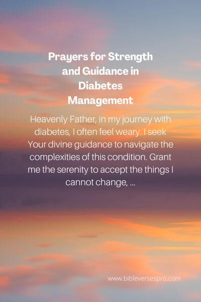 Prayers for Strength and Guidance in Diabetes Management